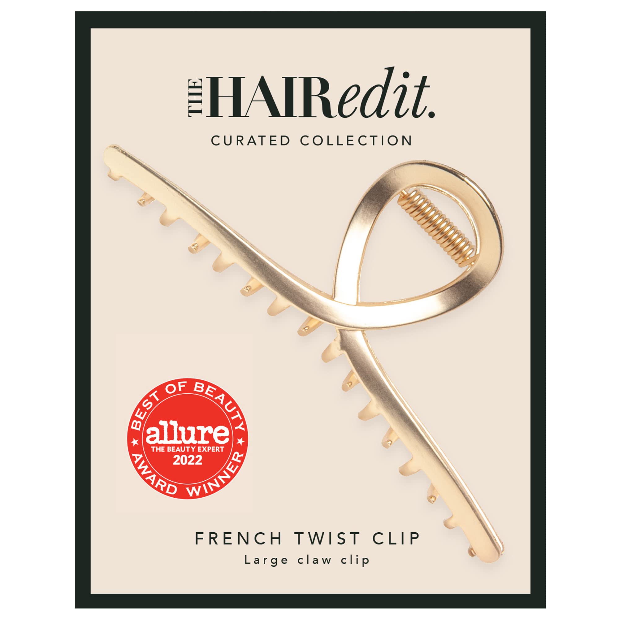 The Hair Edit French Twist Claw Clip - Large Gold Metal Loop